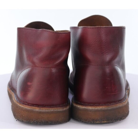 Clarks Original Men\'s Desert Boots Size 11.5 M Leather Crepe Soles Burgundy